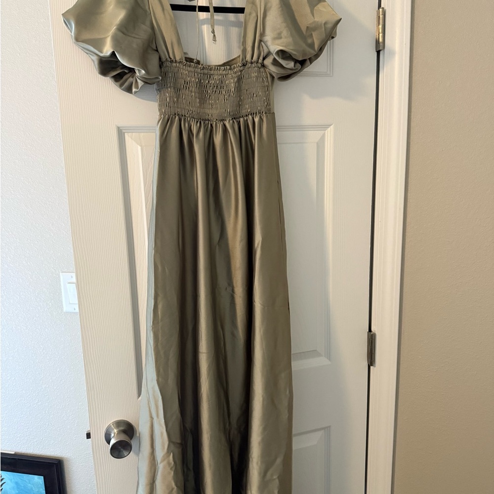 Show Me Your MuMu Light Olive Dress - Picture 4 of 6